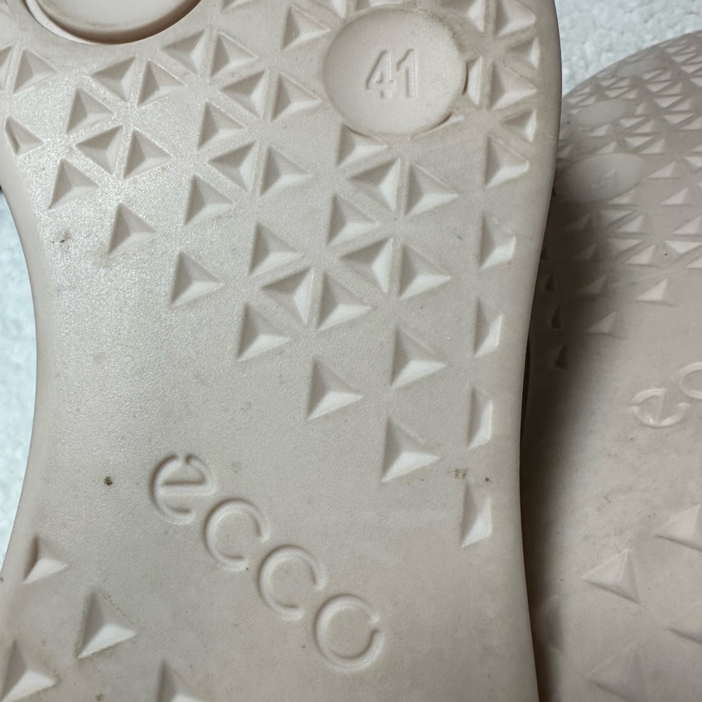 Ecco Women’s Street Tray Hygge slipper ivory suede shearling lining Size 41 - Picture 6 of 7
